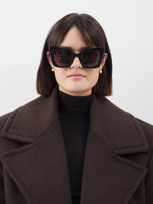 Saint Laurent Cat-Eye Acetate Sunglasses