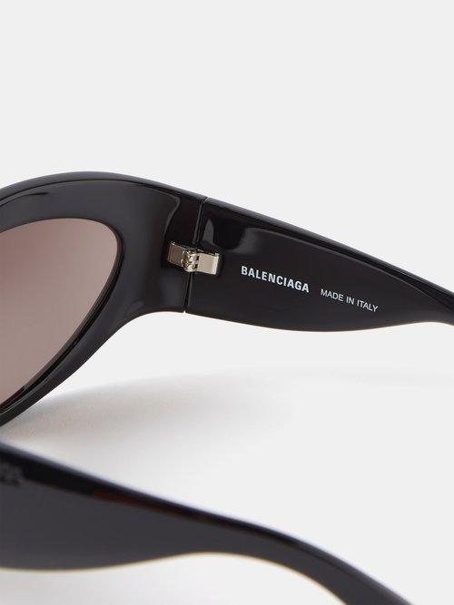 Balenciaga Wrap D-frame Acetate Sunglasses In Black | ModeSens