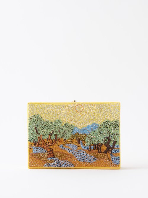 Olympia Le-Tan Van Gogh's Olive Trees Book Clutch Bag