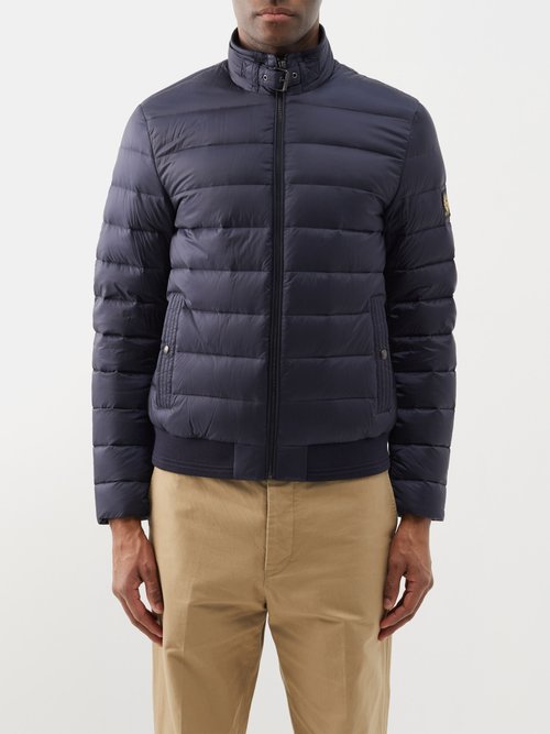 Belstaff - Circuit Buckled-neck Quilted-down Jacket - Mens - Navy