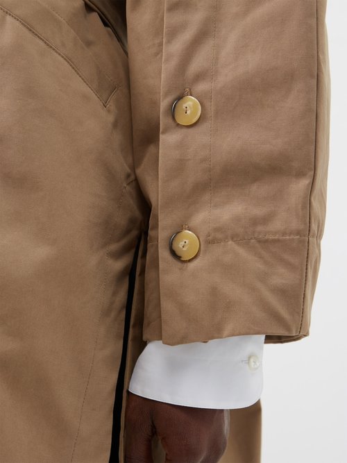 PALMER HARDING DISSECT BELTED COTTON-DRILL TRENCH COAT 