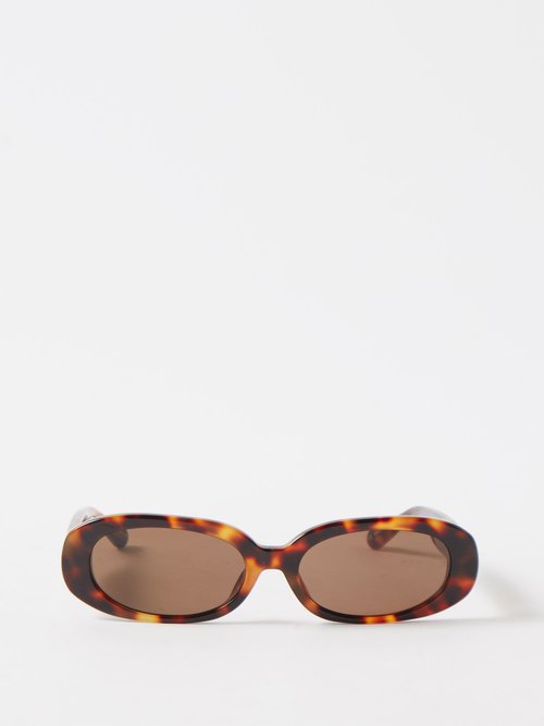Linda Farrow Cara Tortoiseshell-acetate Oval Sunglasses