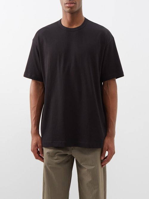 Comme Des Garçons Shirt - Logo-print Cotton-jersey T-shirt - Mens - Black