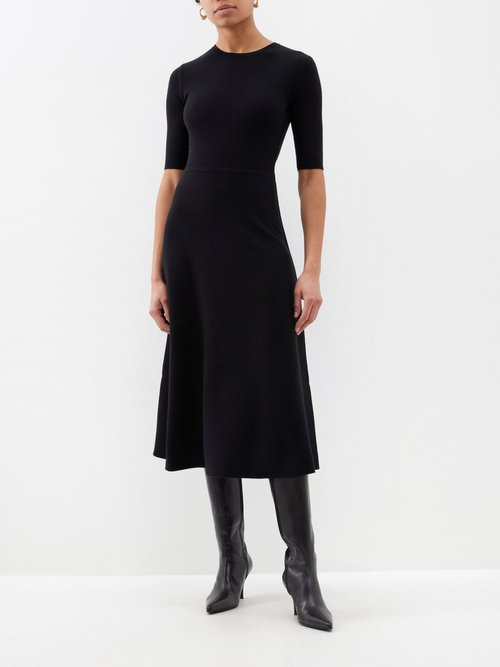 Gabriela Hearst Seymore Knitted Midi Dress