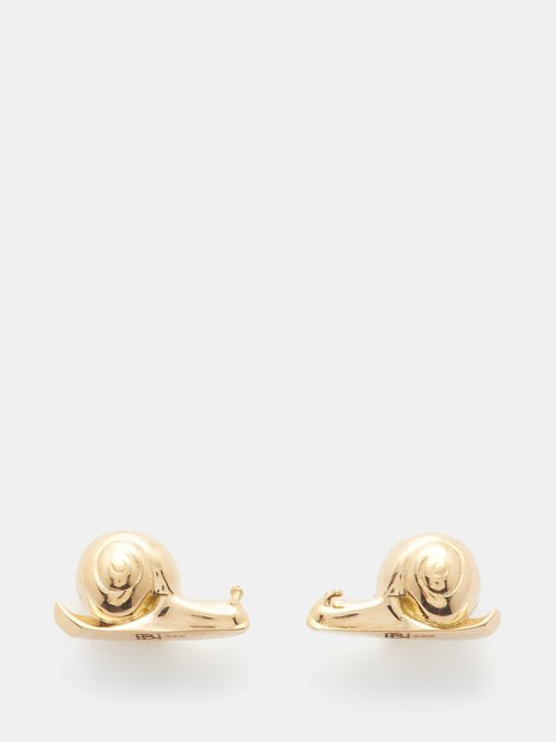 Brent Neale Snail 18kt Gold Earrings