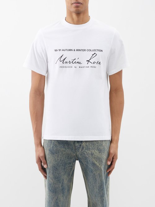 Martine Rose logo-print T-shirt - ShopStyle