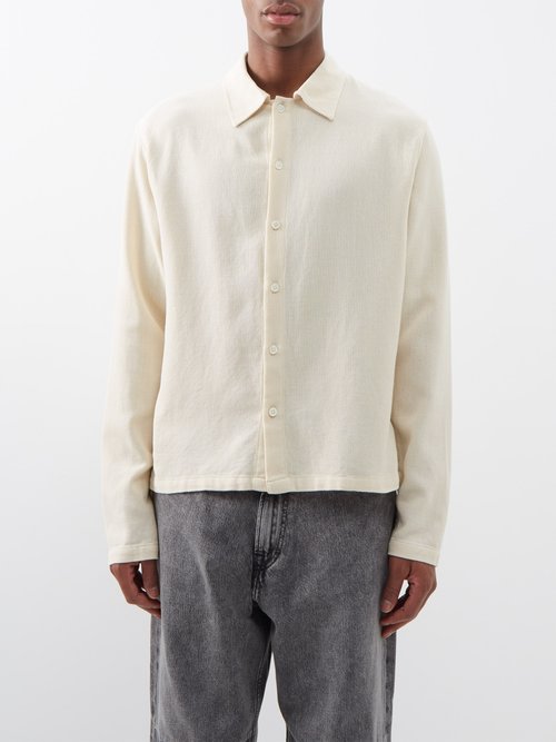 Our Legacy - Isola Textured-cotton Shirt - Mens - Natural