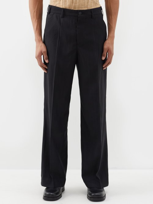 Our Legacy - Sailor Elasticated-waist Twill Trousers - Mens - Black