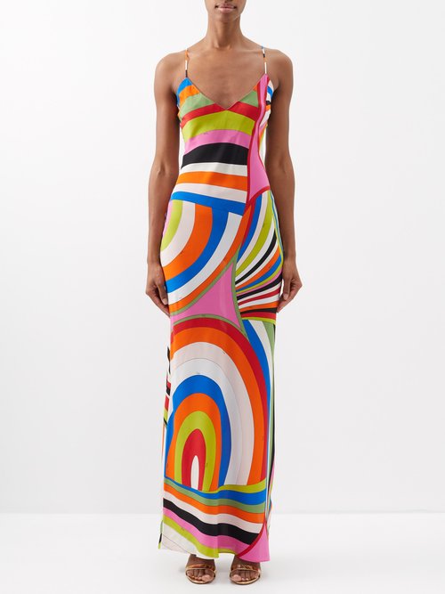 Pucci Iride-print Silk Maxi Dress