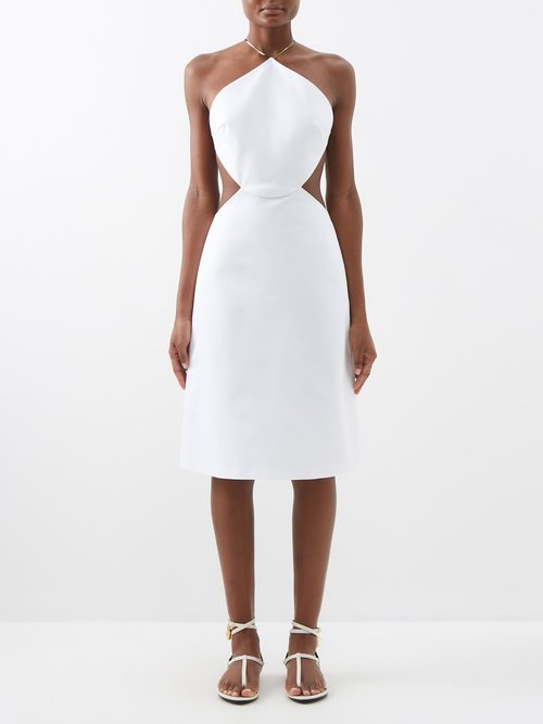 Pucci - Cutout Cotton-blend Midi Dress - Womens - White