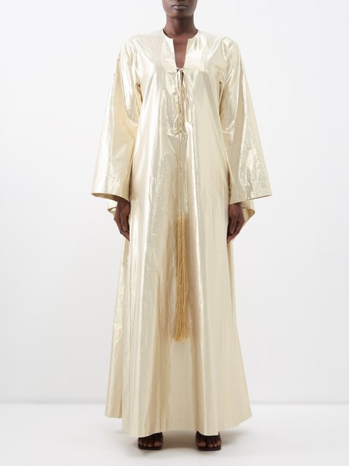 Penelope Silk-lamé Dress
