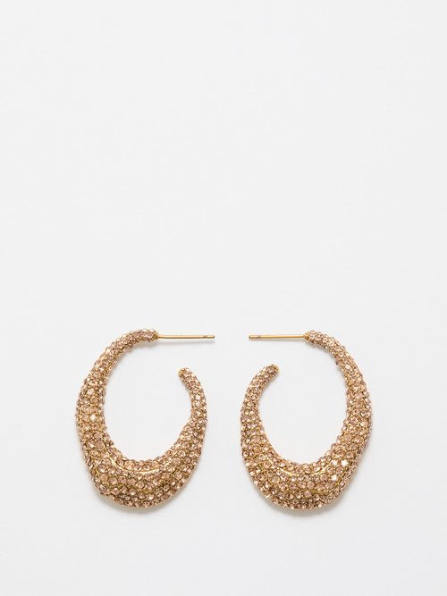 By Alona Paris Quartz & 18kt Gold-plated Earrings In Gold Multi