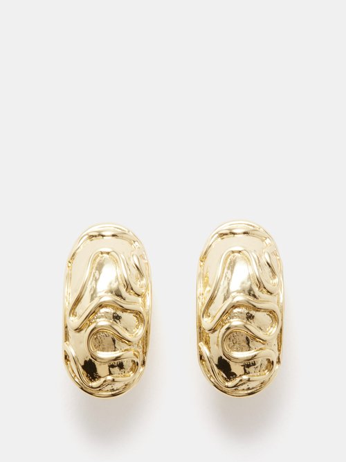 By Alona - Noa 18kt Gold-plated Clip Earrings - Womens - Yellow Gold
