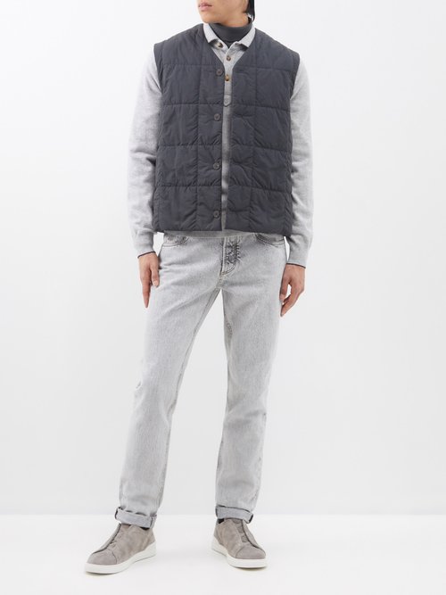 Brunello Cucinelli - Tapered-leg Jeans - Mens - Grey