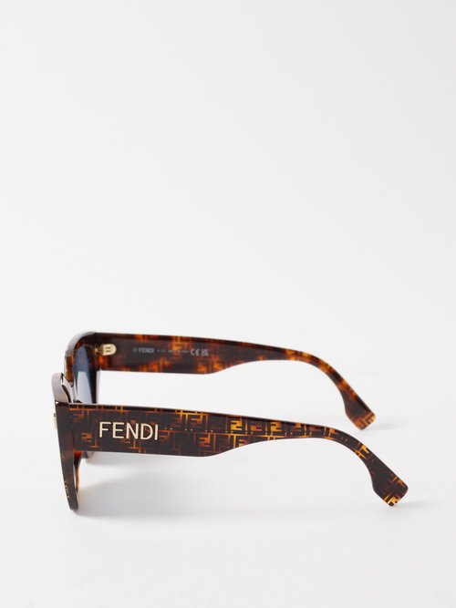 Fendi Eyewear Baguette Ff-monogram Cat-eye Sunglasses - ShopStyle