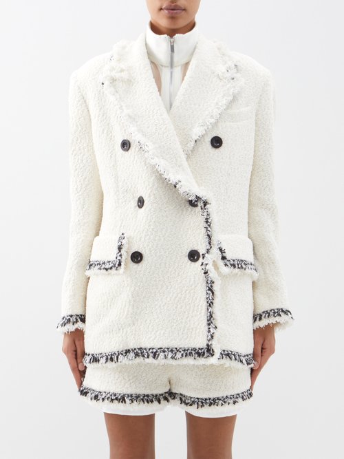 Tweed Jacket in White - Sacai