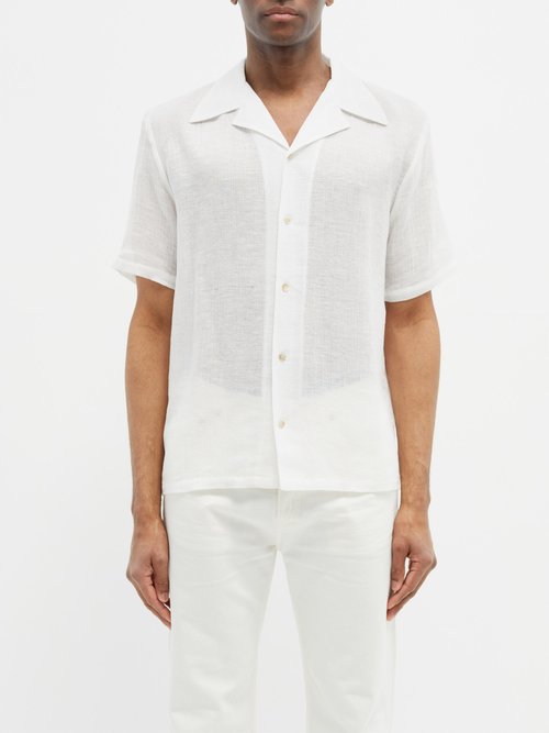 séfr - dalian cotton-blend shirt mens white