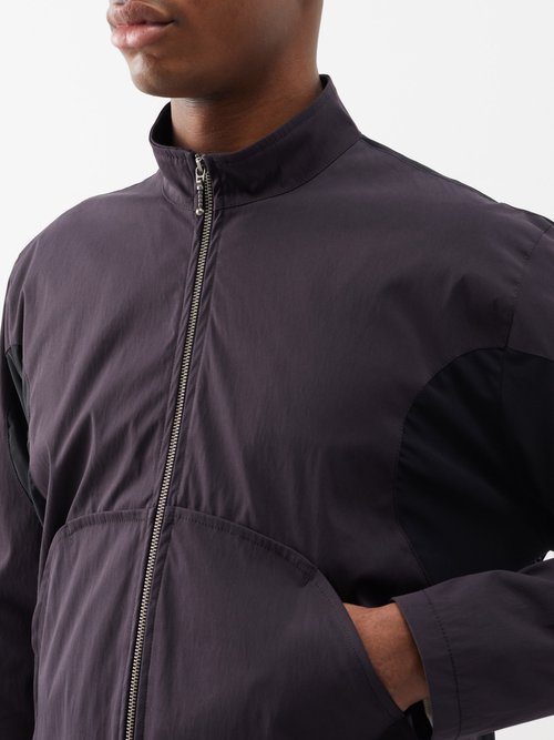 Work Panelled Shell Utility Jacket In Dark Purple