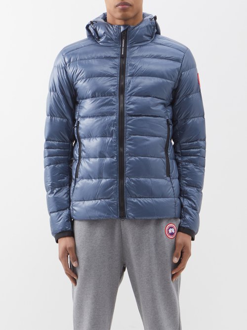 Canada Goose - Crofton Hooded Recycled Down Jacket - Mens - Blue