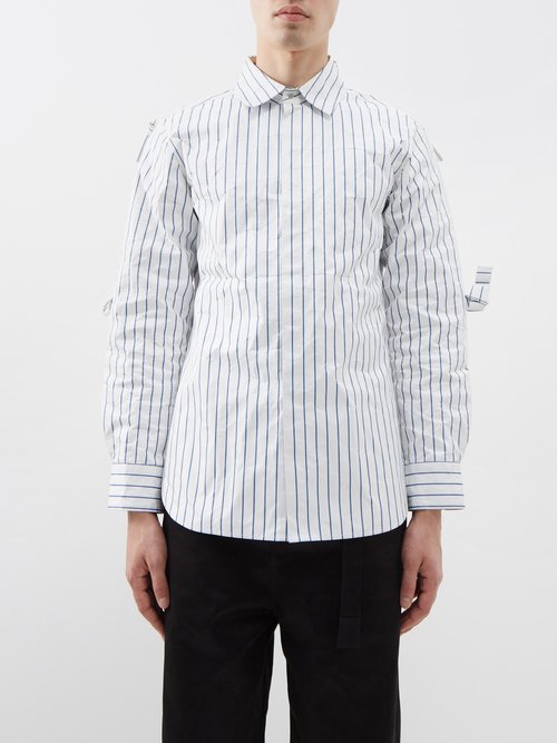 Craig Green - Metal Striped Crinkled Shirt - Mens - White