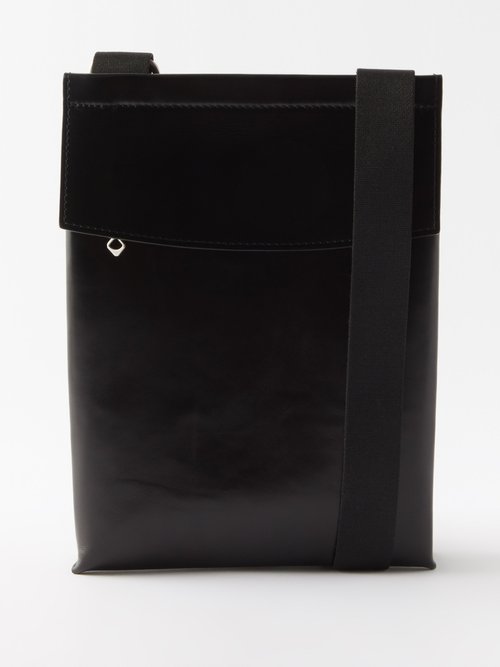 Our Legacy Pocket Leather Cross-body Bag In Black