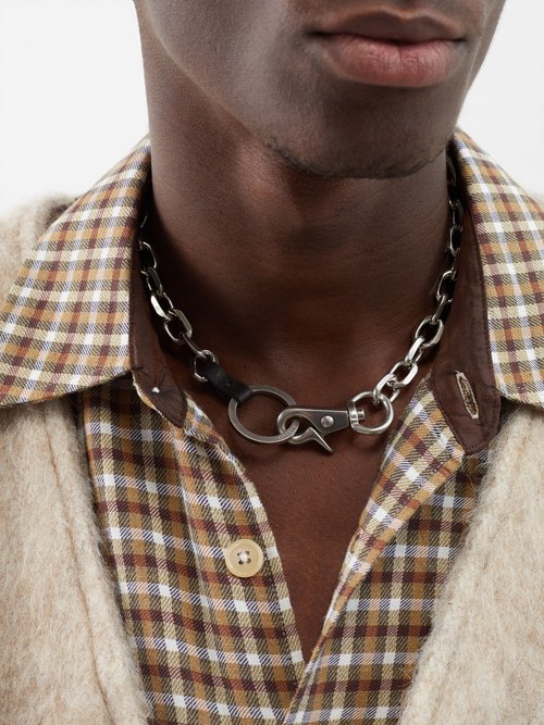 Our Legacy Ladon Chain Metal Necklace In Silver | ModeSens