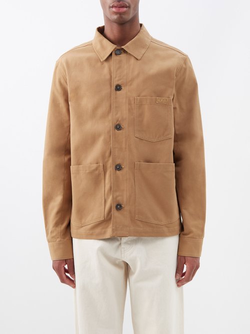 A.P.C. - Chico Patch-pocket Cotton-canvas Overshirt - Mens - Brown