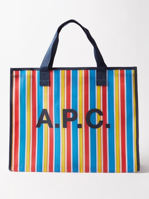 A.P.C. - Johanna Striped Herringbone-twill Tote Bag - Womens - Multi
