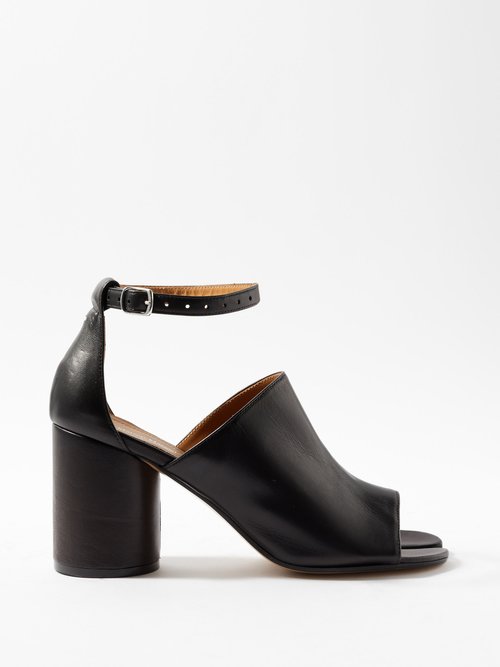 Maison Margiela - Hannah 80 Leather Sandals - Womens - Black