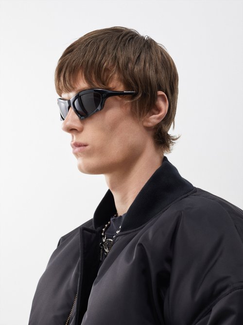 balenciaga eyewear - square acetate sunglasses mens black
