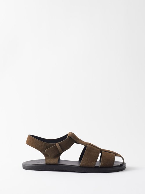 The Row - Fisherman Suede Sandals - Mens - Tan