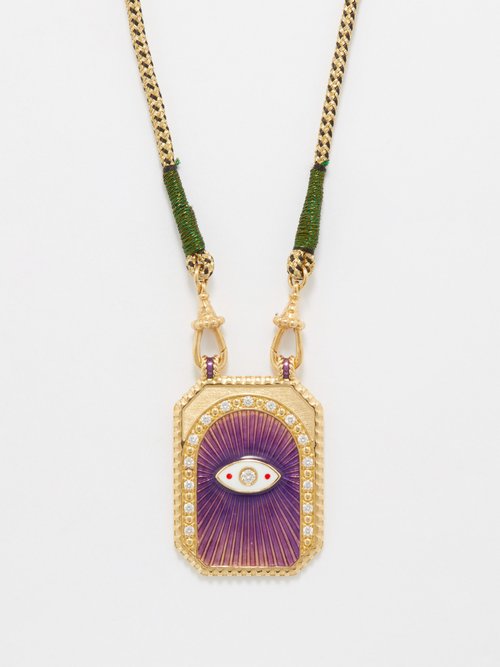Marie Lichtenberg Protect You Diamond & 18kt Gold Scapular Necklace