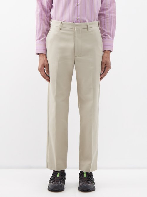 Acne Studios - Ayonne Cotton-blend Twill Trousers - Mens - Beige