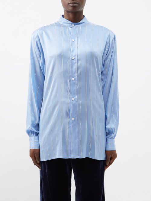 Le Kasha X Nadine Strittmatter Henryl Organic-silk Shirt