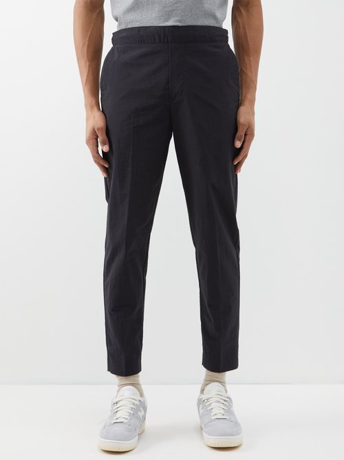 Maison Kitsuné - City Elasticated-waist Nylon Trousers - Mens - Black