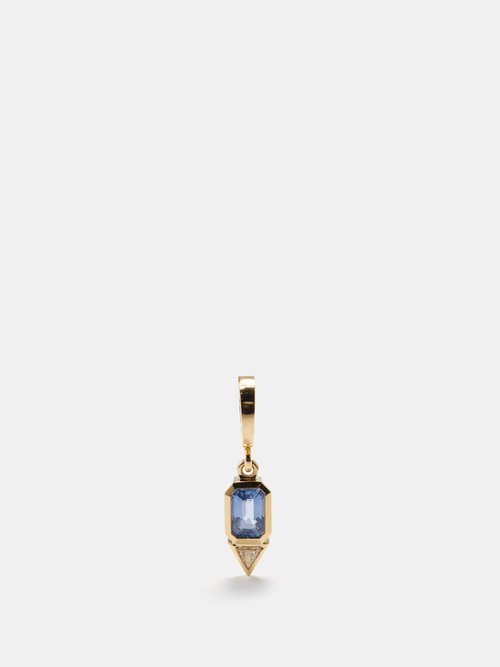 Azlee - Diamond, Sapphire & 18kt Gold Charm - Womens - Blue Multi