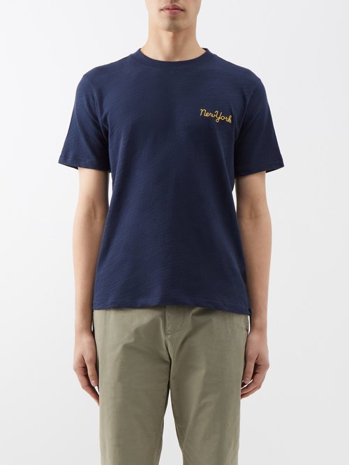 Rag & Bone - Industries Cotton-jersey T-shirt - Mens - Navy