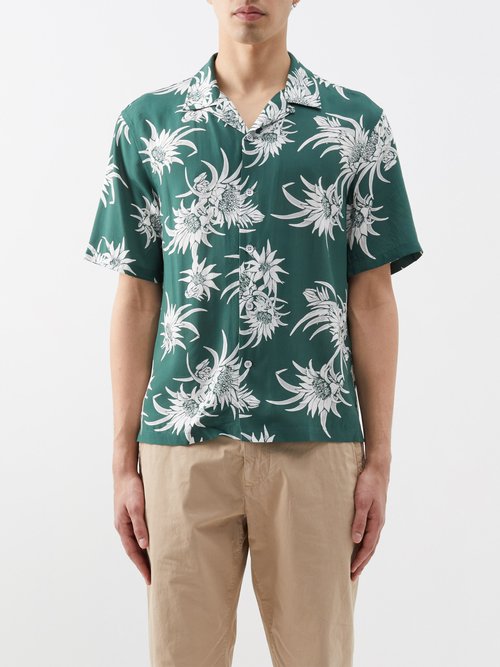 Rag & Bone - Avery Floral-print Short-sleeved Shirt - Mens - Green Multi