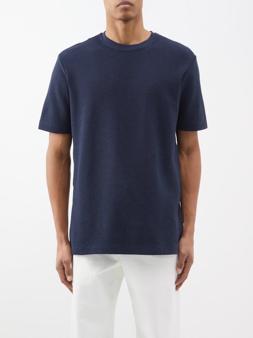 Orlebar Brown - Nicolas Cotton-blend T-shirt - Mens - Dark Blue