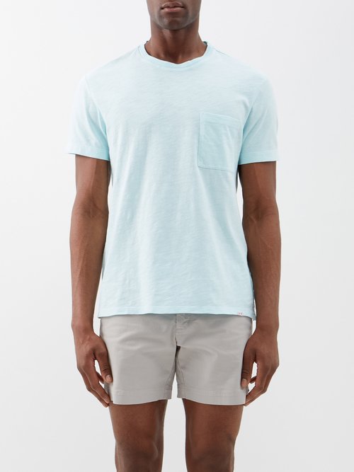 orlebar brown - ob classic organic-cotton t-shirt mens light blue