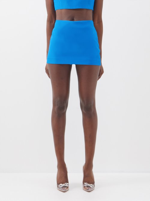 Gauge81 - Nara Silk-satin Mini Skirt - Womens - Blue