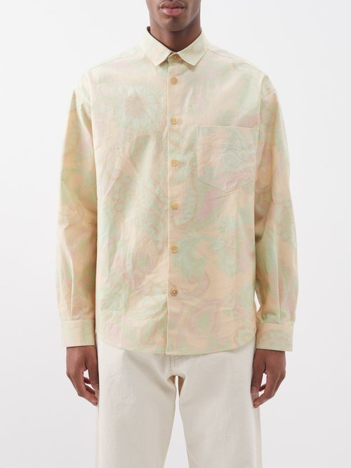 Jacquemus - Simon Paisley-print Cotton Shirt - Mens - Green Multi