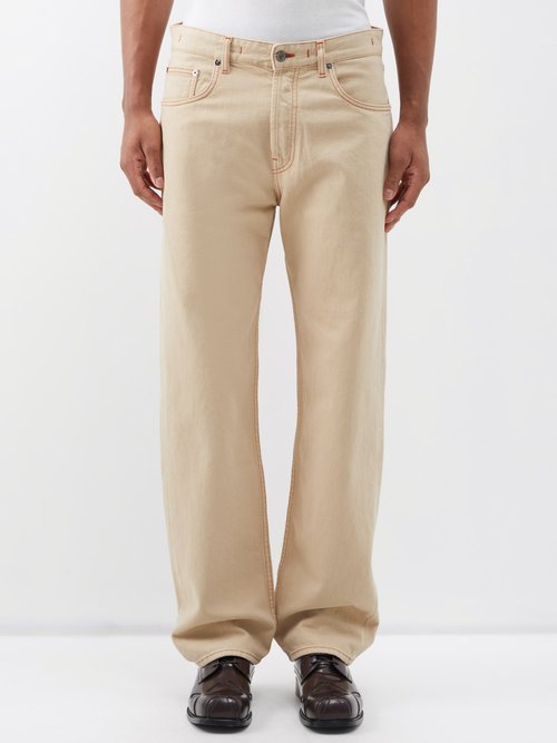 Jacquemus - Fresa Organic Cotton-twill Trousers - Mens - Beige