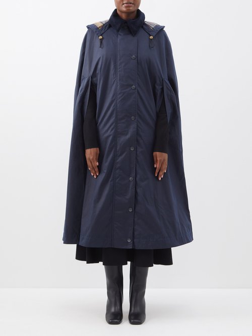 Chloé X Barbour Waxed-cotton Hooded Coat