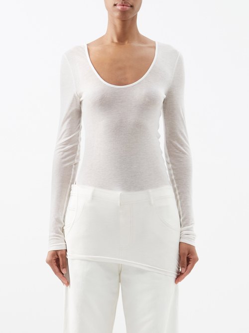 Christopher Esber - Folded Cutout Knit Top - Womens - Off White