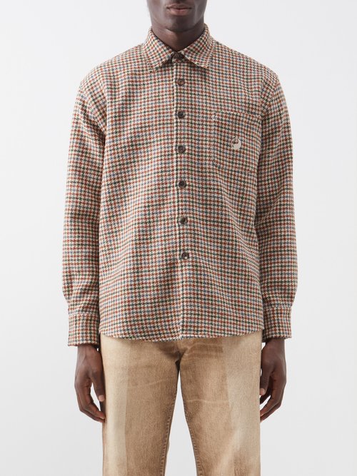 OUR LEGACY Work Shop Above Houndstooth Wool Shirt | Smart Closet