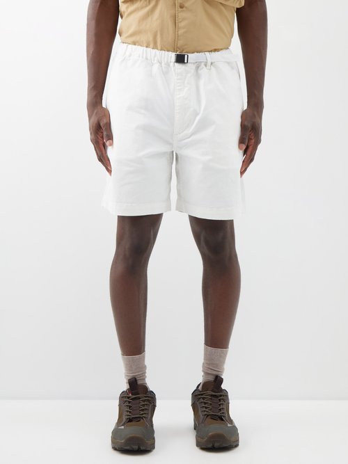 manastash - flex climber cotton-blend shorts mens off white