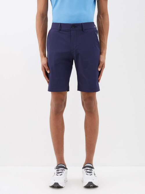 kjus - iver stretch-crepe golf chino shorts mens blue navy