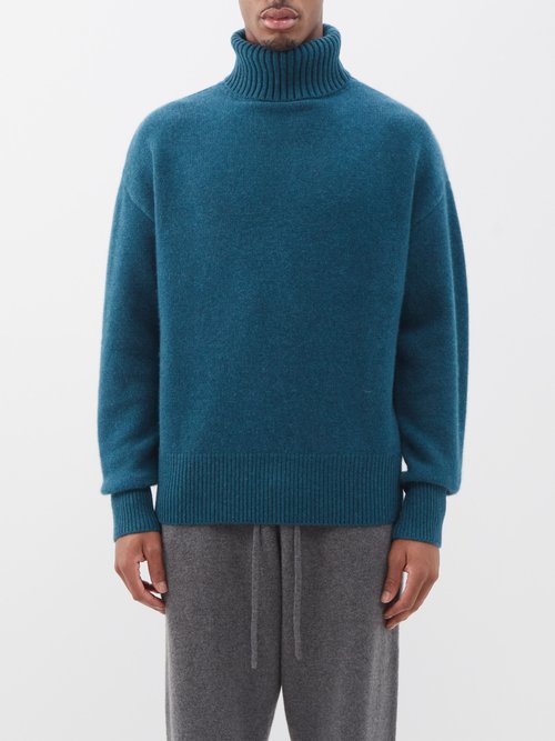 Extreme Cashmere - Home Cashmere Roll-neck Sweater - Mens - Green