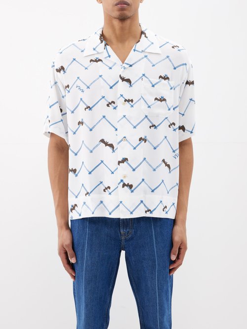 Visvim Graphic-print Short-sleeve Shirt In White | ModeSens